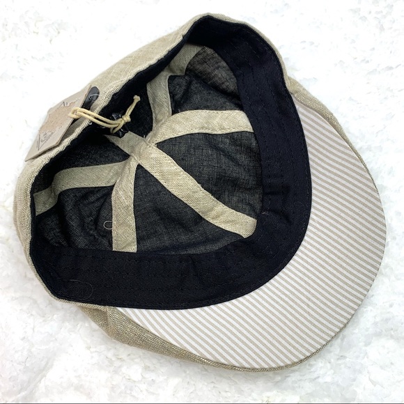 50% OFF Baker Boy Linen Blend Ivy Hat Khaki - Picture 2 of 8